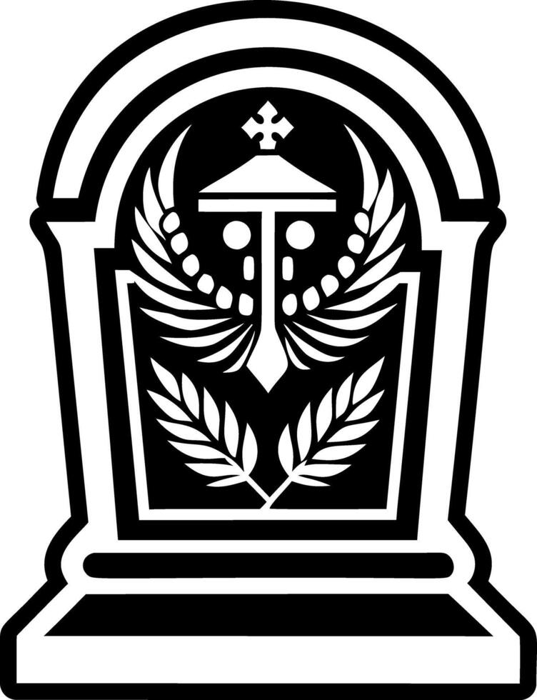 A glyph style icon of tombstone symbol vector