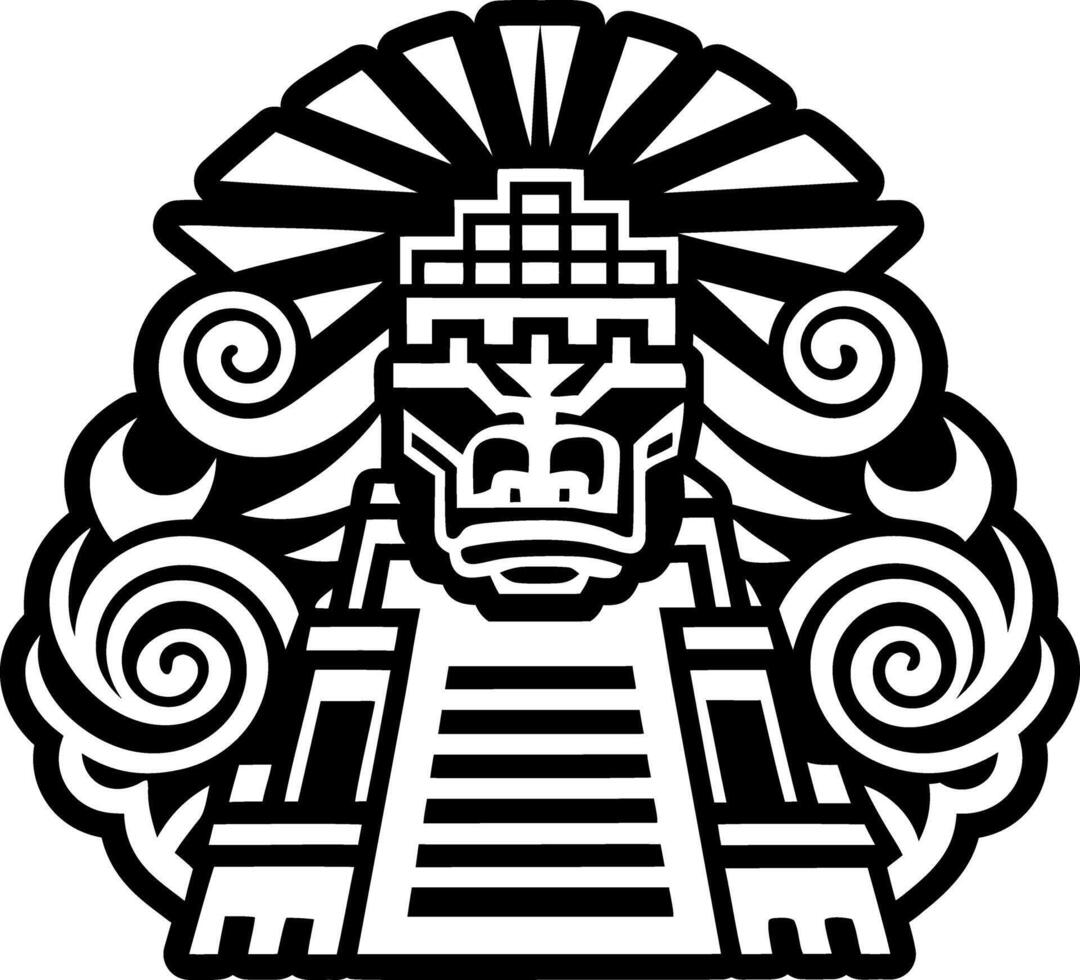 A glyph style icon of pachacamac symbol vector