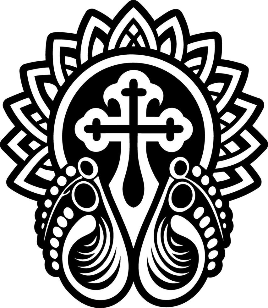 A filled style icon of divinity tattoo vector