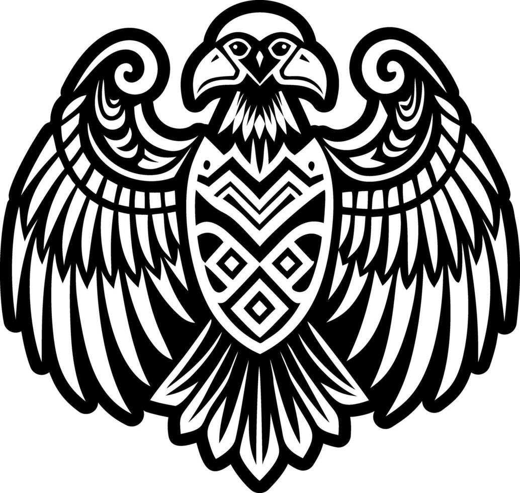 A glyph style icon of andean condor tattoo vector