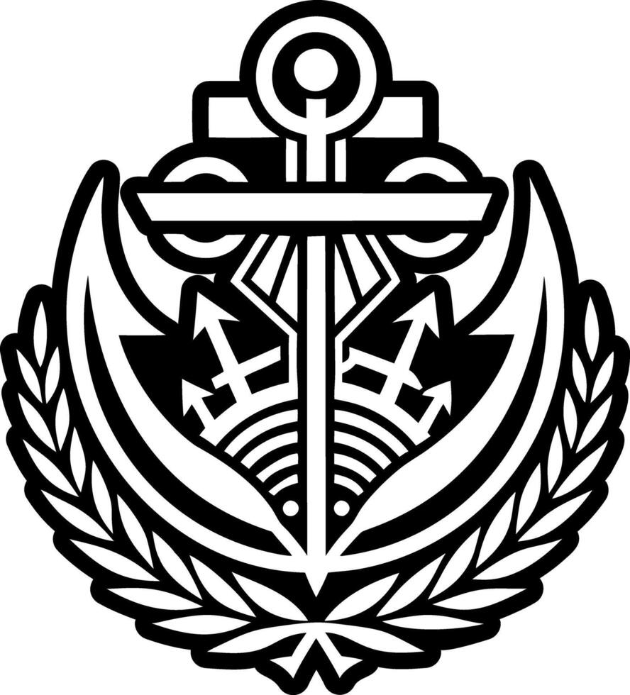 A filled style icon of roman navy symbol vector