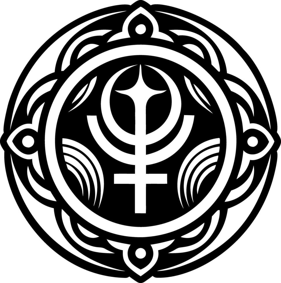 A solid style icon of praetorian symbol vector