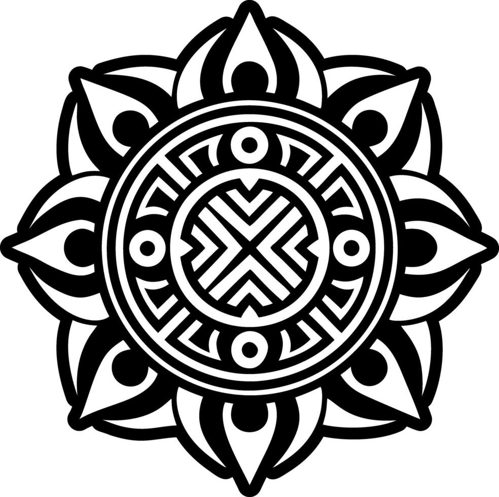 A glyph style icon of sacred symbol tattoo vector