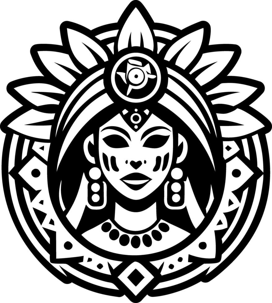 A solid style icon of pachamama symbol vector