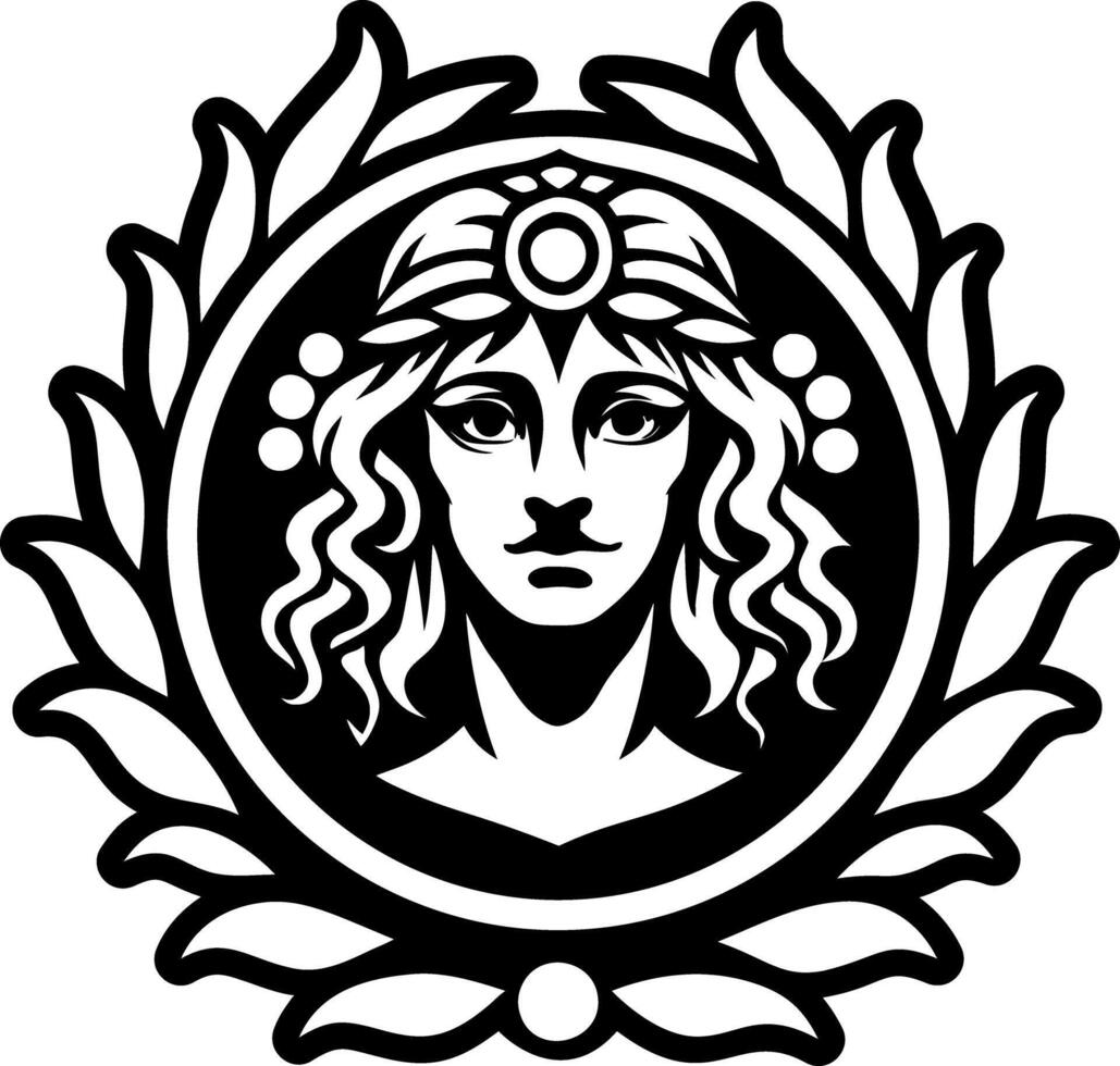 A filled style icon of roman god symbol vector