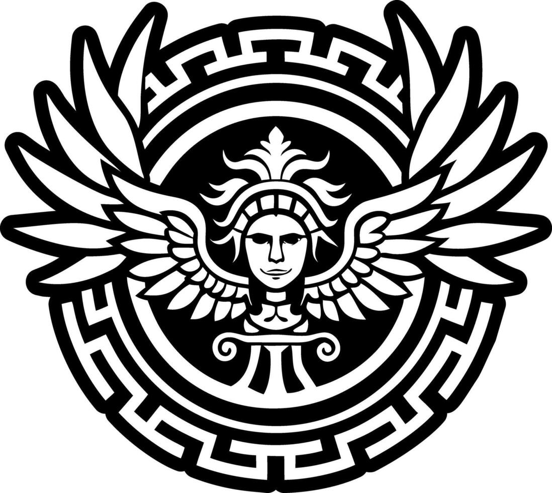 A solid style icon of decanus deity vector