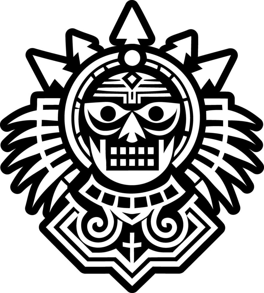 A filled style icon of hopi god tattoo vector