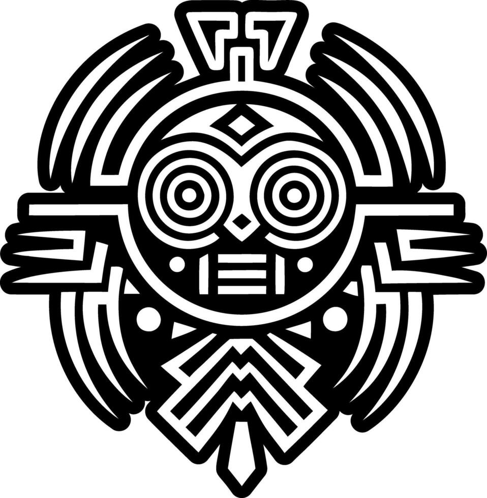 A filled style icon of nazca symbol tattoo vector