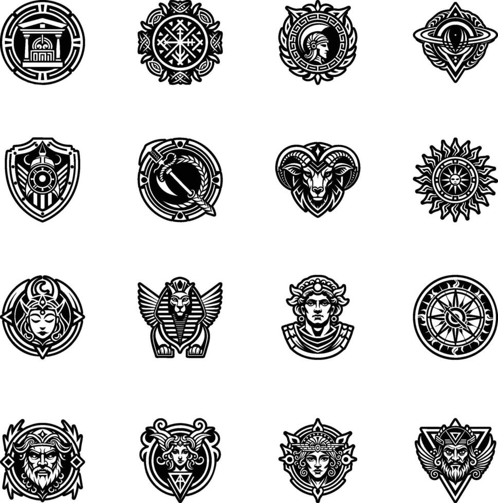 A solid style icon of bronze door symbol vector