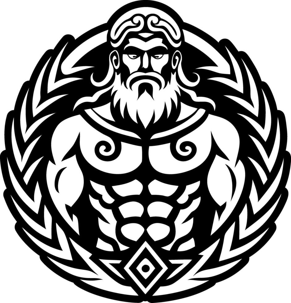 A filled style icon of greek hero symbol vector
