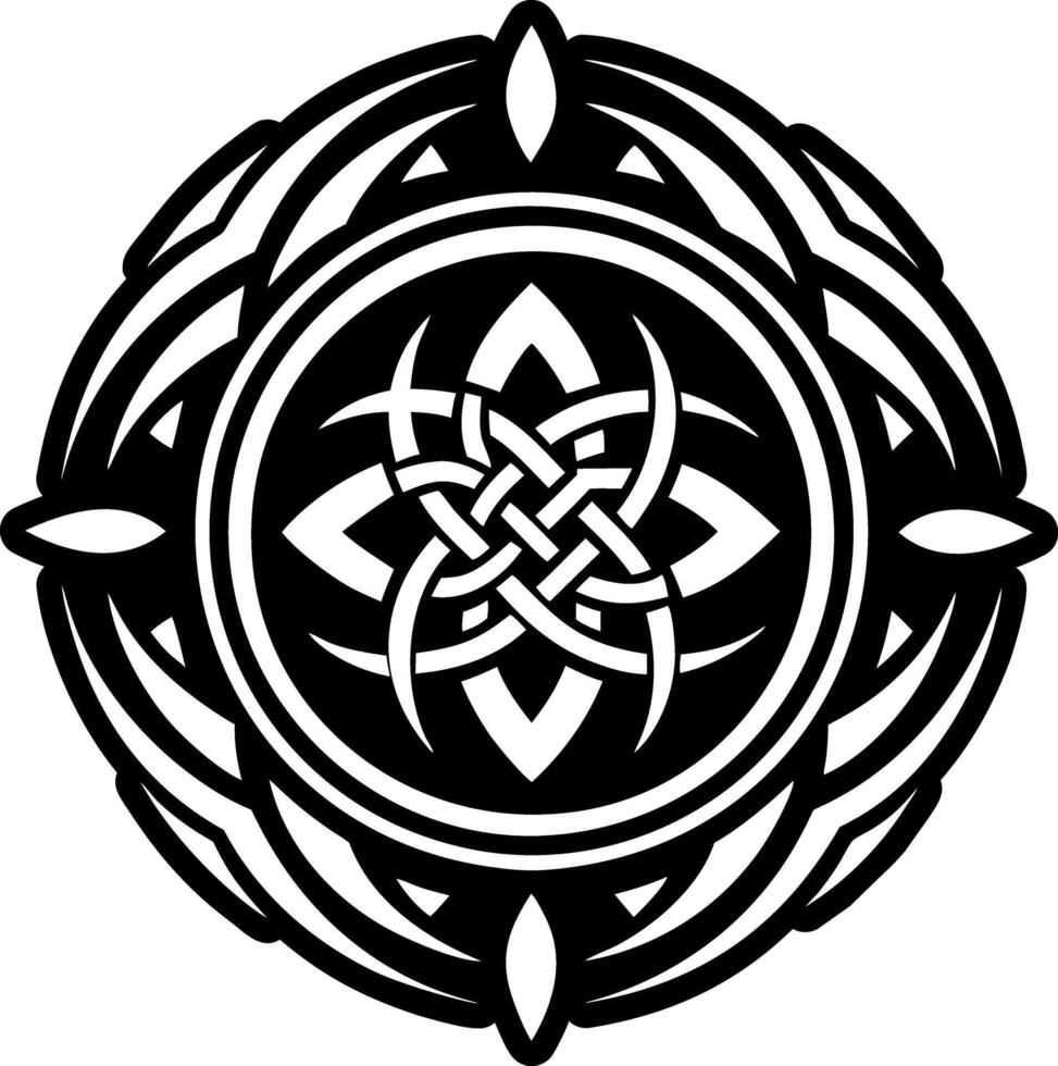 A celtic design in a circle vector
