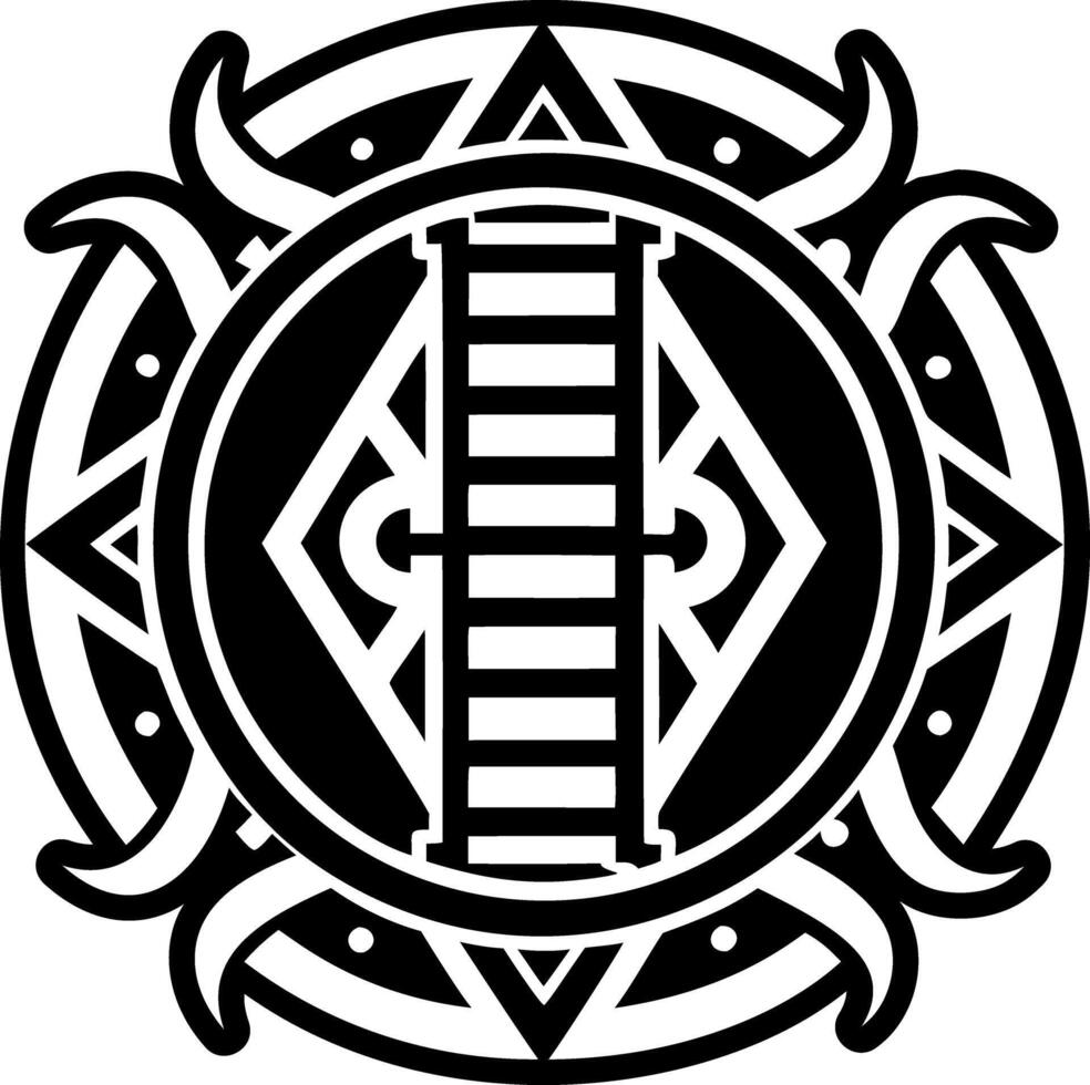 A solid style icon of holy ladder tattoo vector