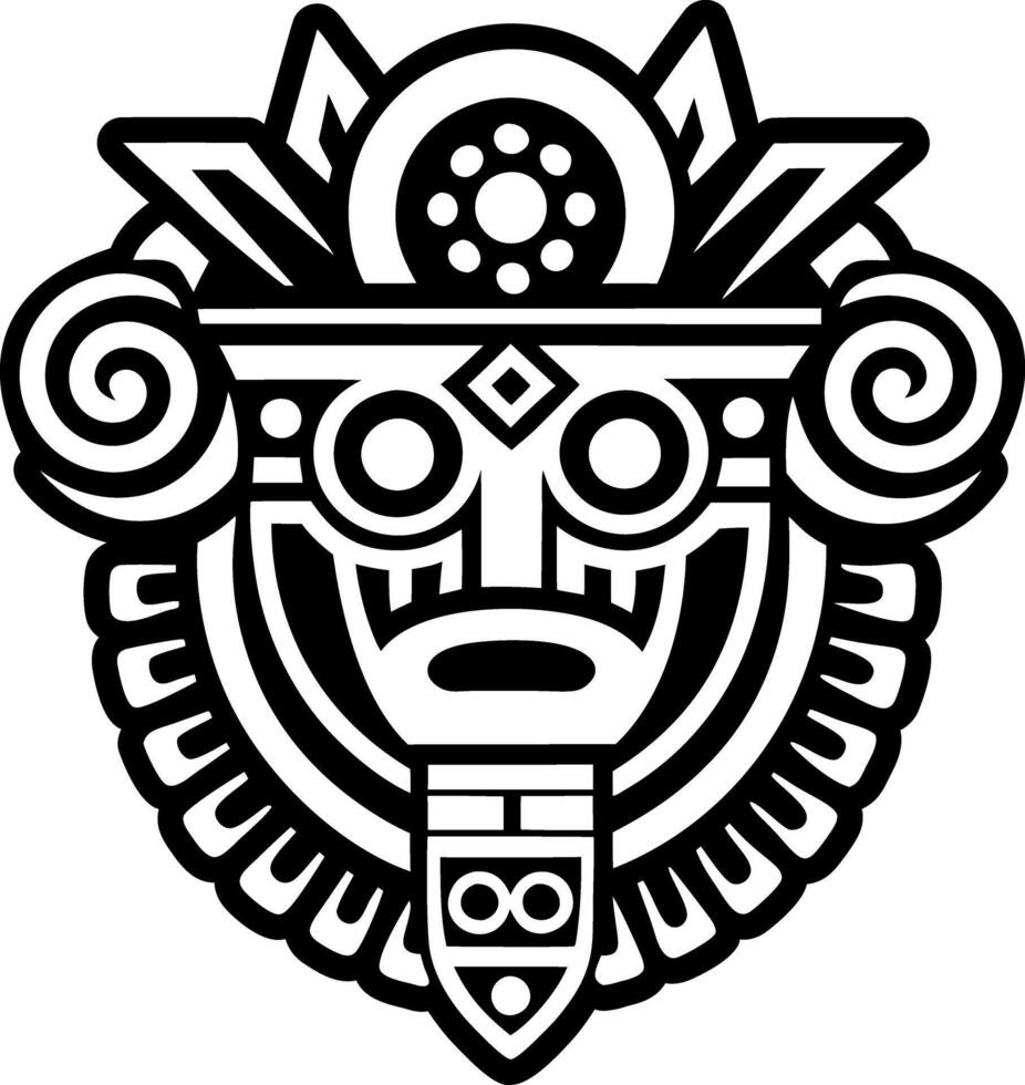 A style icon of inca symbol tattoo vector