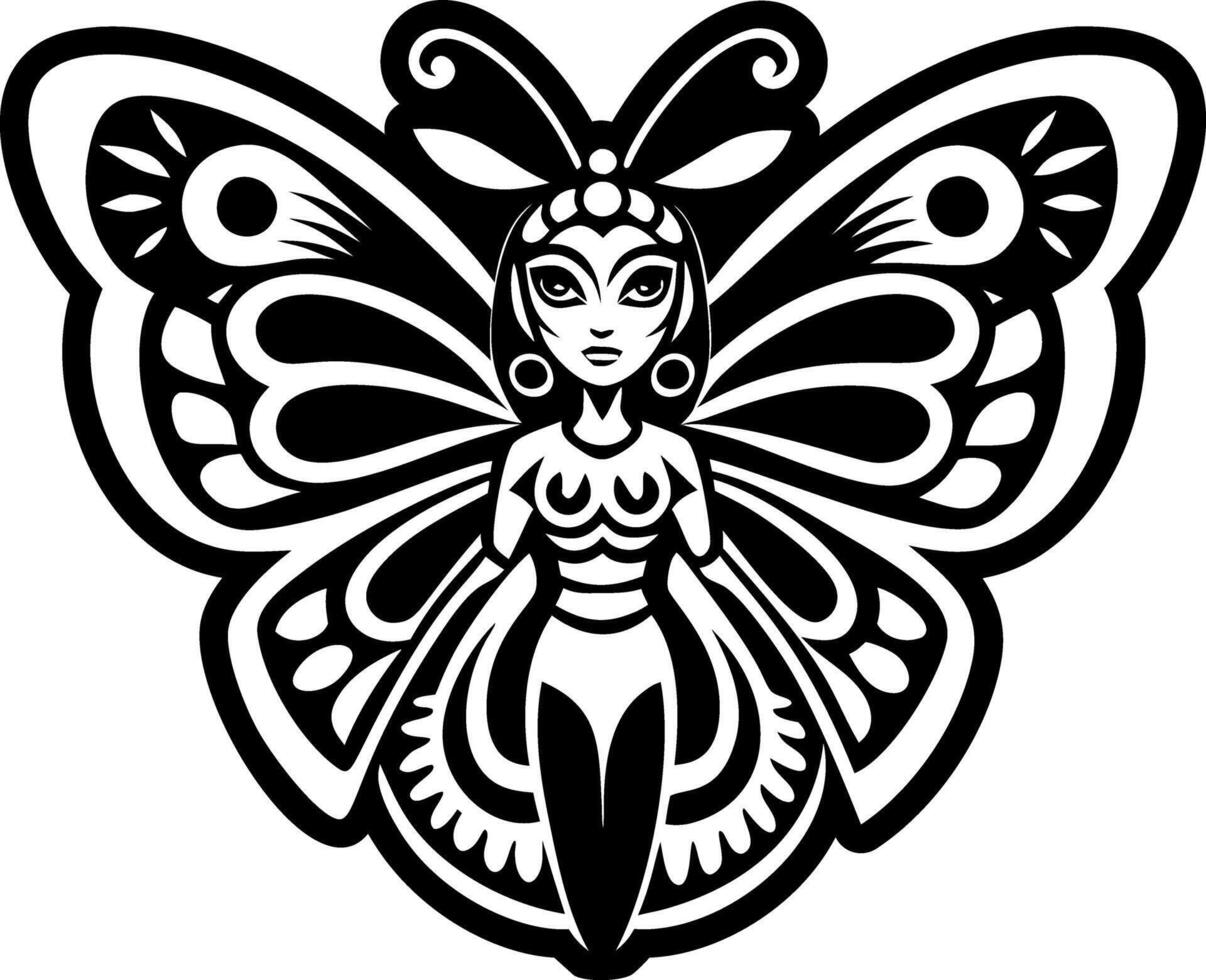 A filled style icon of hopi butterfly symbol vector