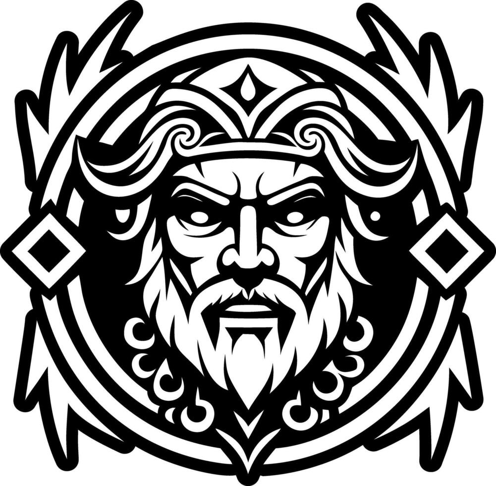 A filled style icon of terminus god tattoo vector