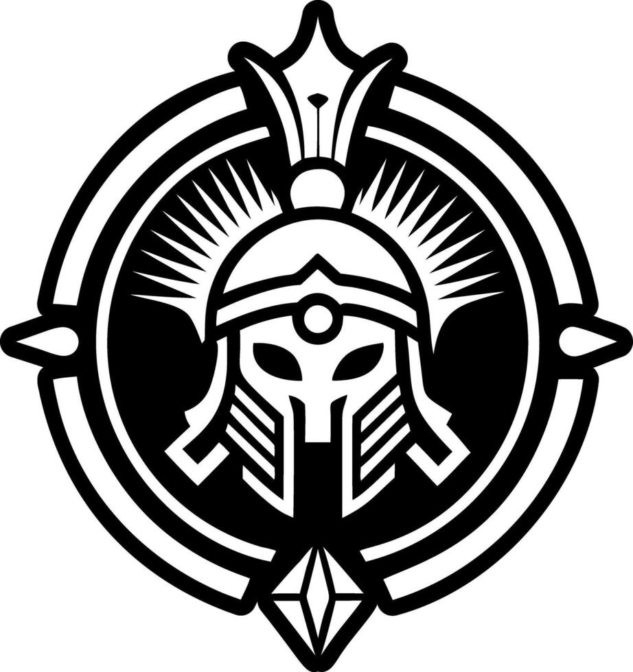 A glyph style icon of centurion tattoo vector
