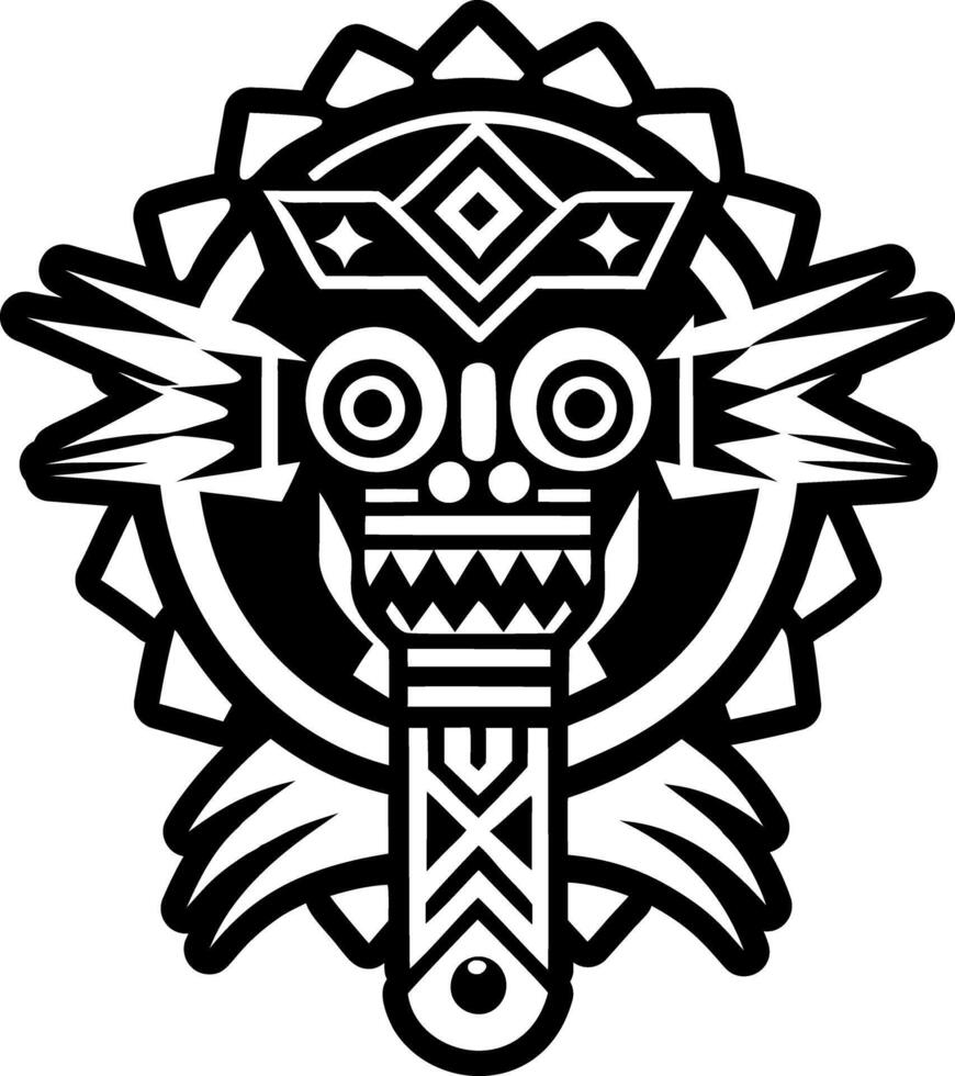 A filled style icon of talking stick symbol vector