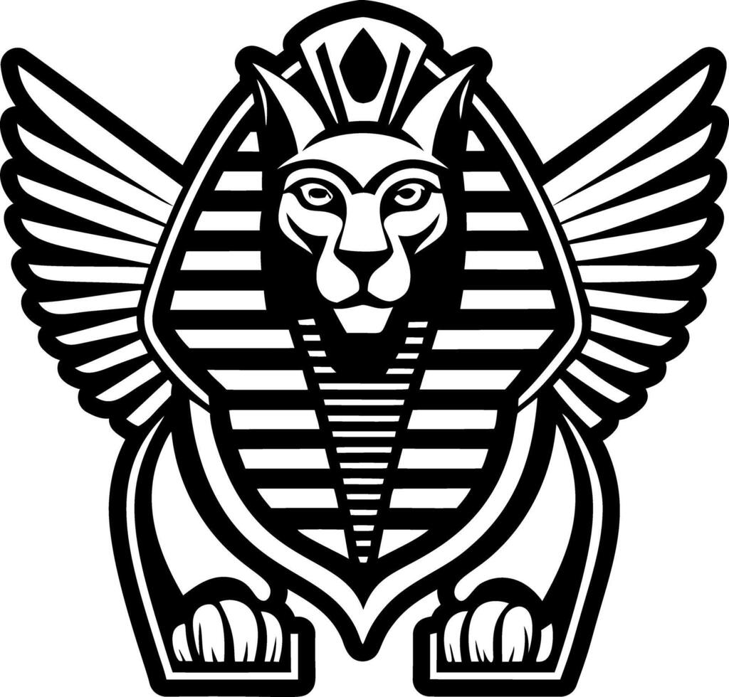 A filled style icon of roman sphinx symbol vector