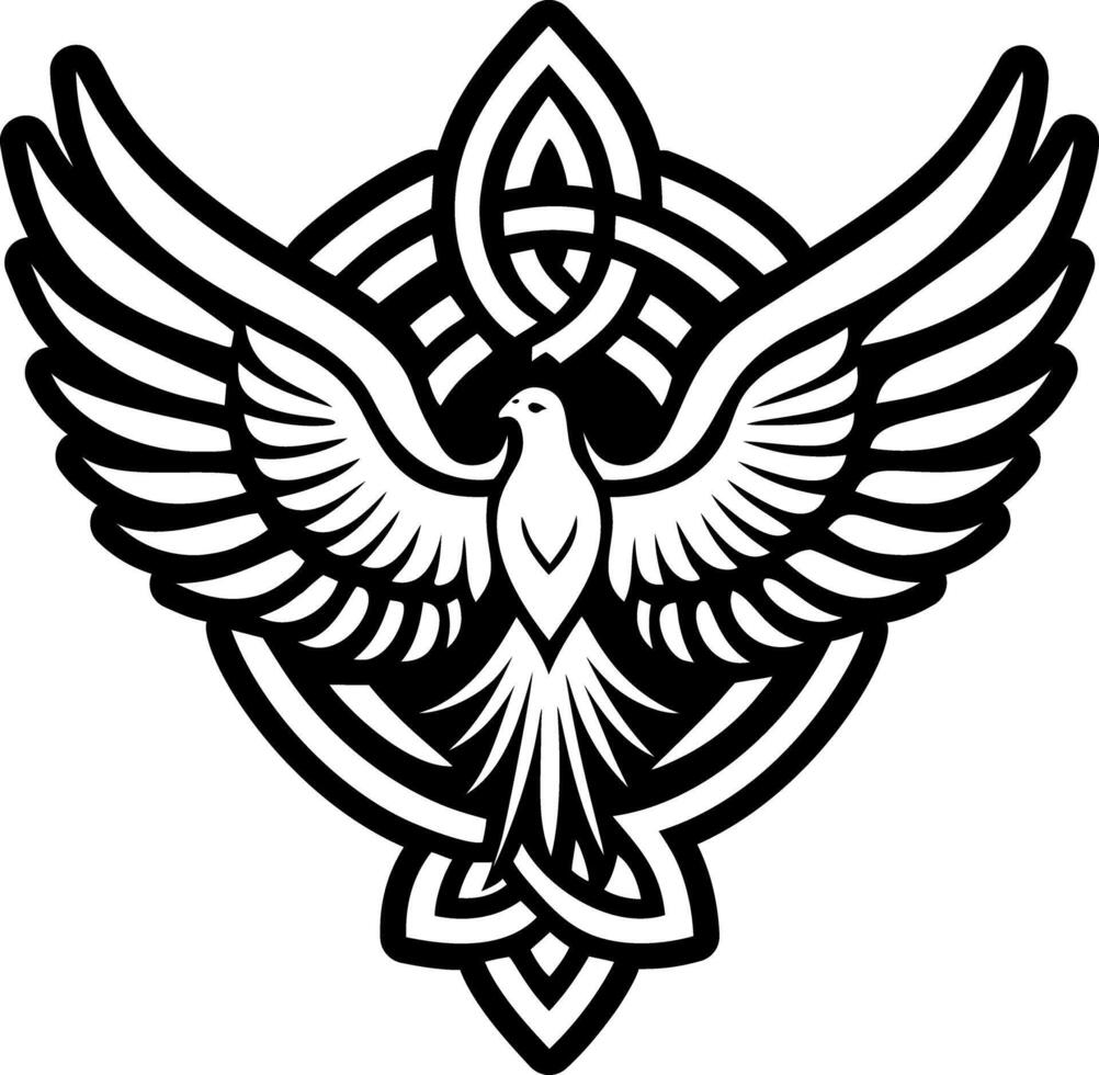 A solid style icon of holy dove symbol vector