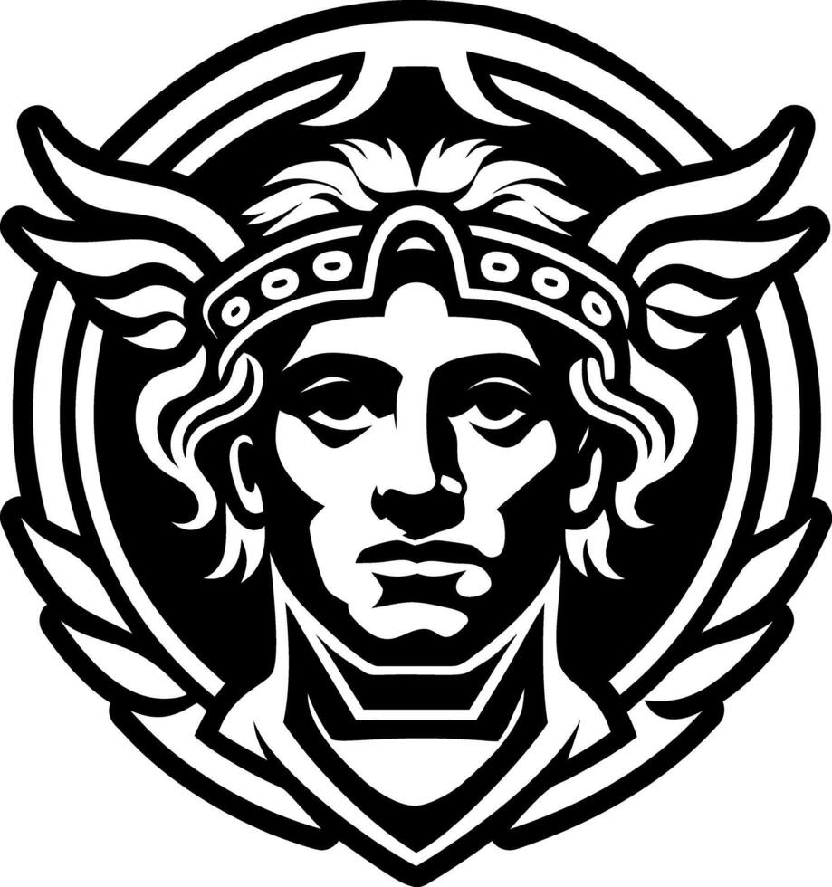 A filled style icon of caligula symbol vector
