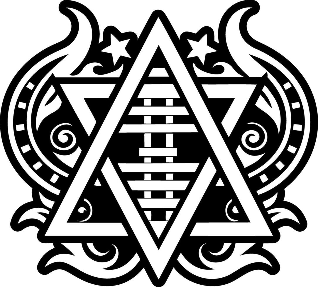 A glyph style icon of jacob ladder symbol vector