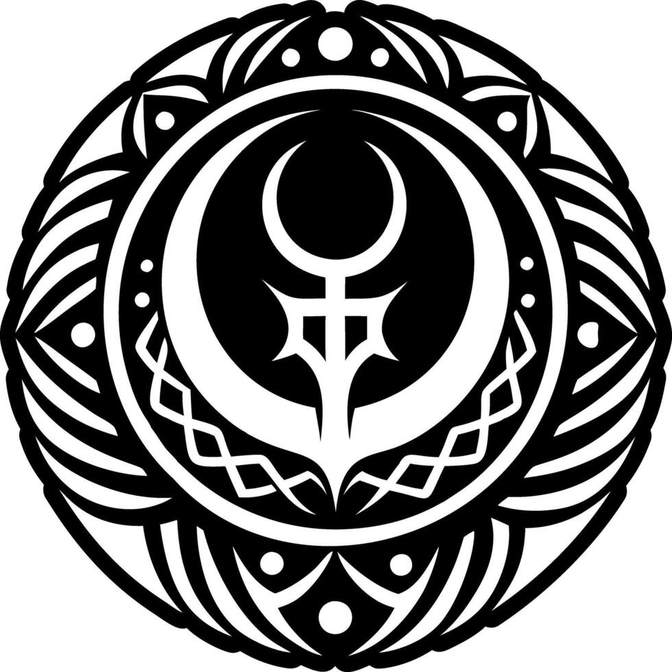 A glyph style icon of crescent moon symbol vector
