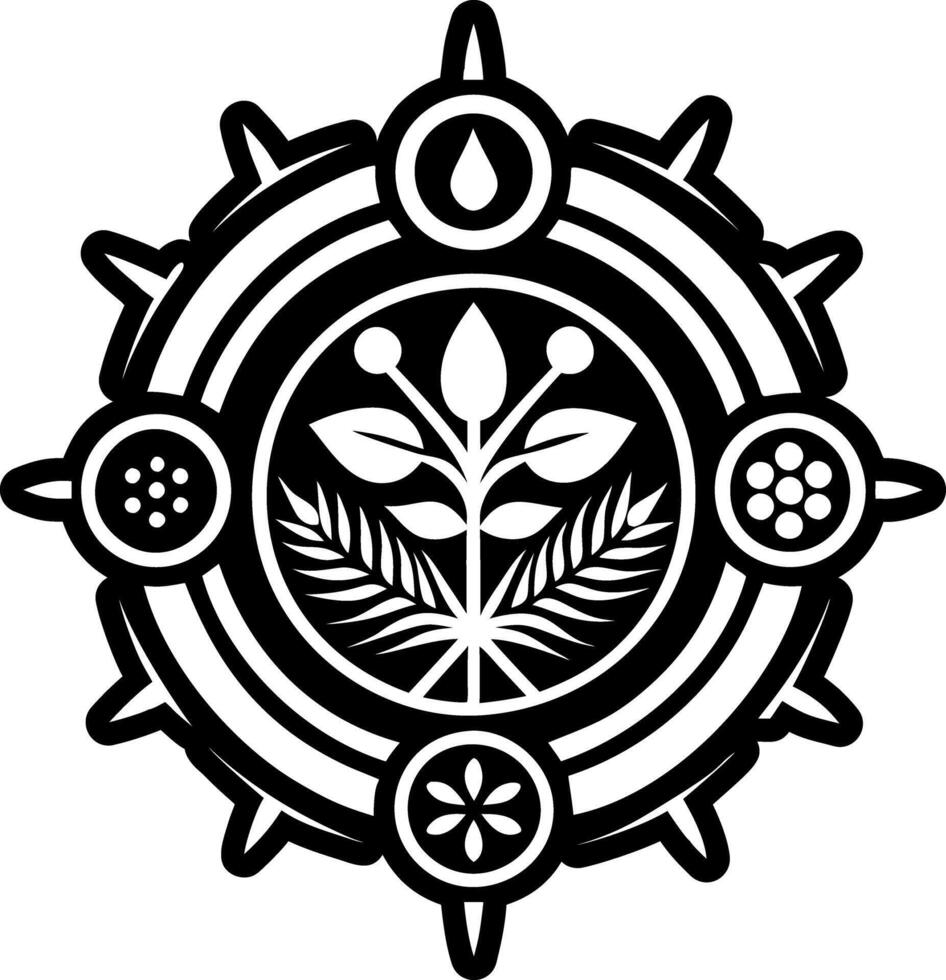 A filled style icon of seed growth symbol vector