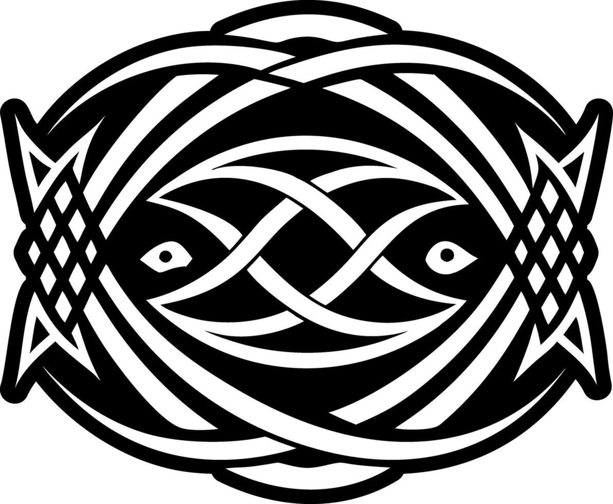 A filled style icon of ichthys symbol vector