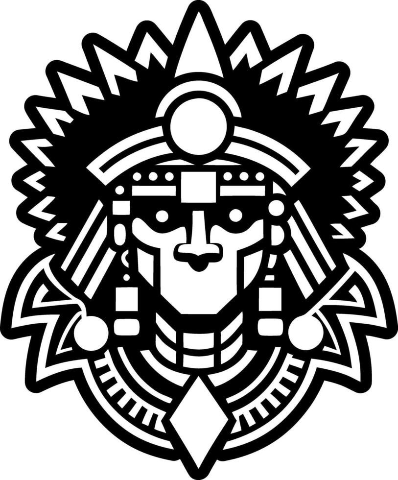 A filled style icon of warrior symbol vector