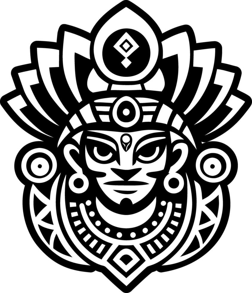 A solid style icon of tumi tattoo vector