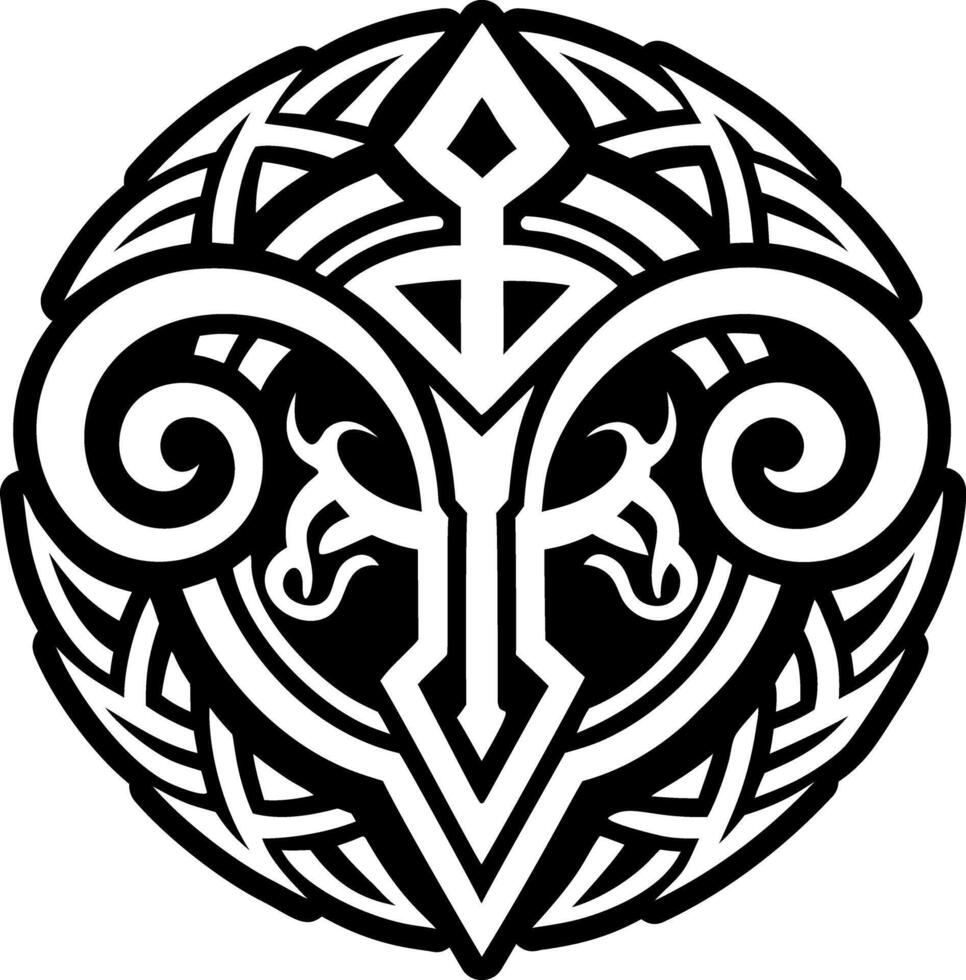 A glyph style icon of faunus symbol vector