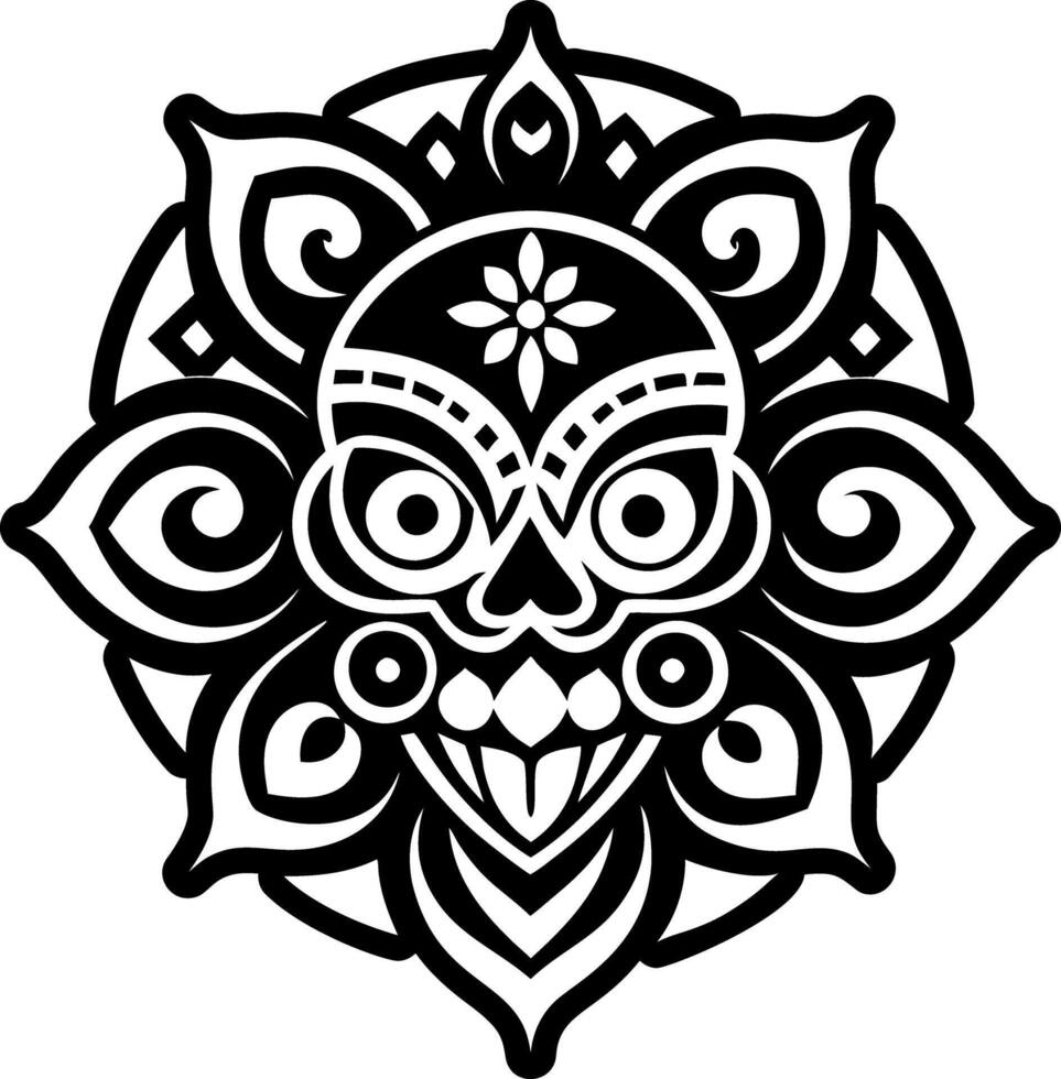 A solid style icon of peru god symbol vector
