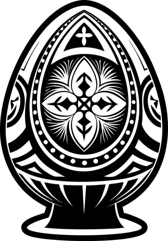 A glyph style icon of holy egg tattoo vector