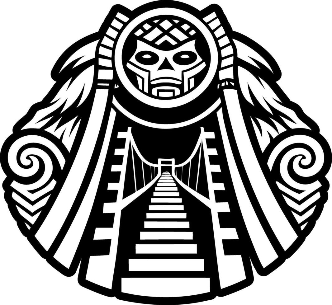 A solid style icon of eswachaka symbol vector
