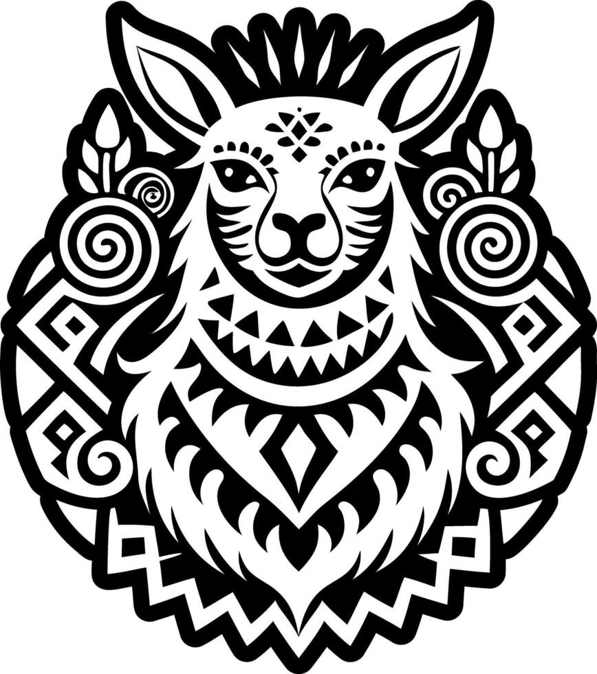 A glyph style icon of vicuna wool symbol vector