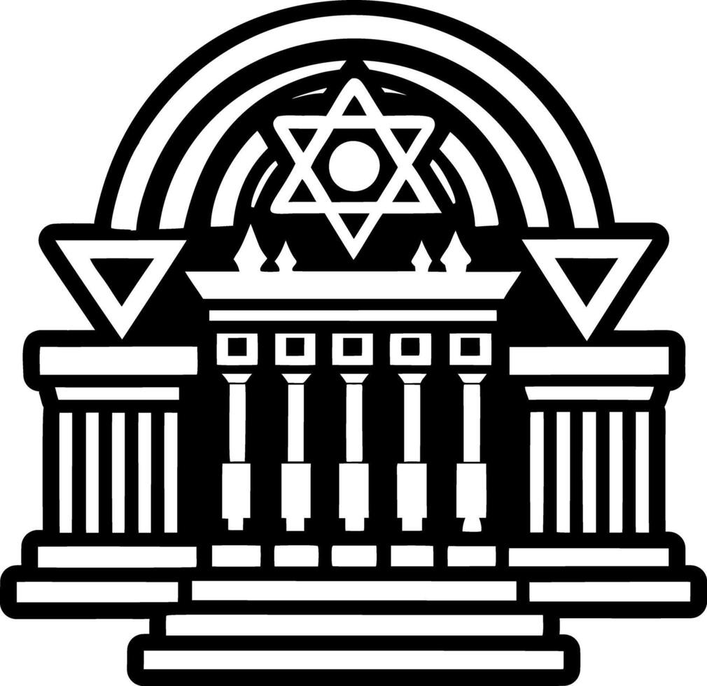A solid style icon of solomon symbol vector