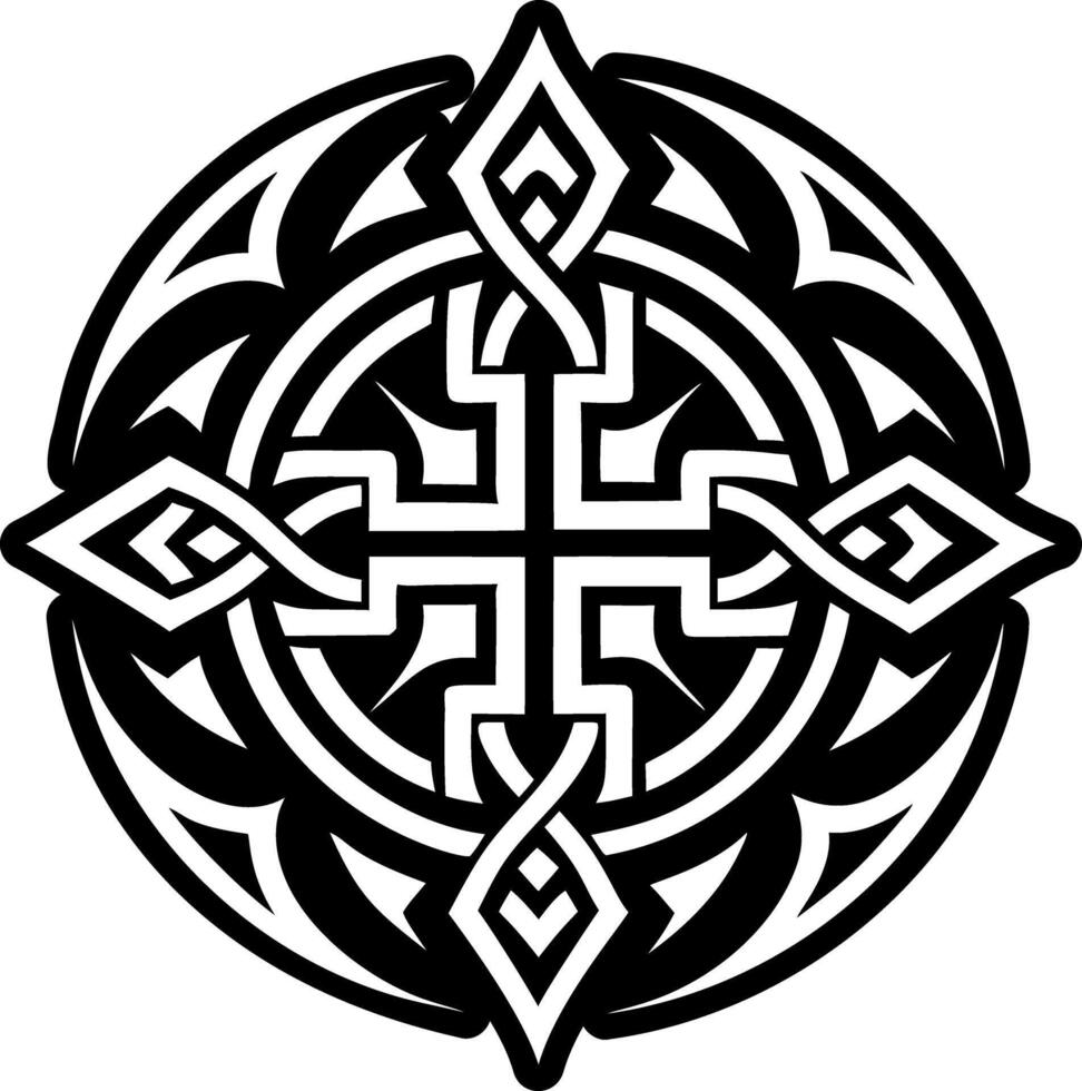 A glyph style icon of cross knot symbol vector