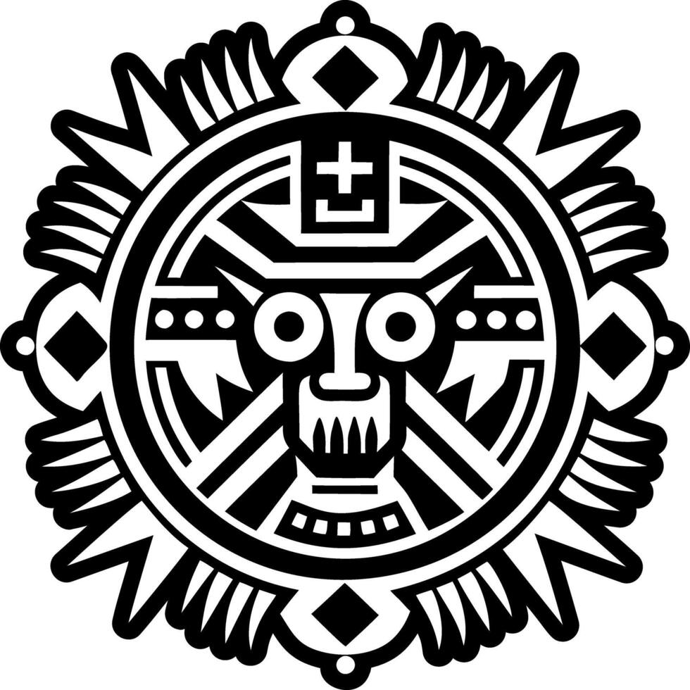 A glyph style icon of traditional hopi symbol vector