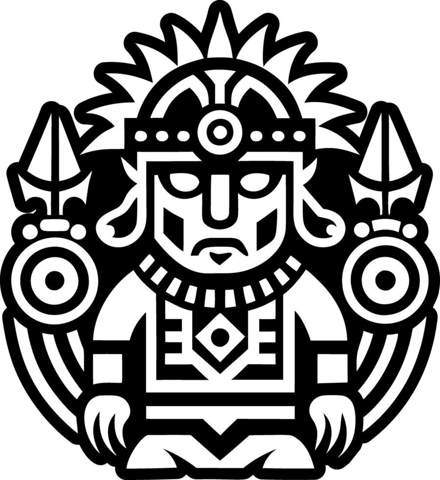 A glyph style icon of hopi storyteller tattoo vector
