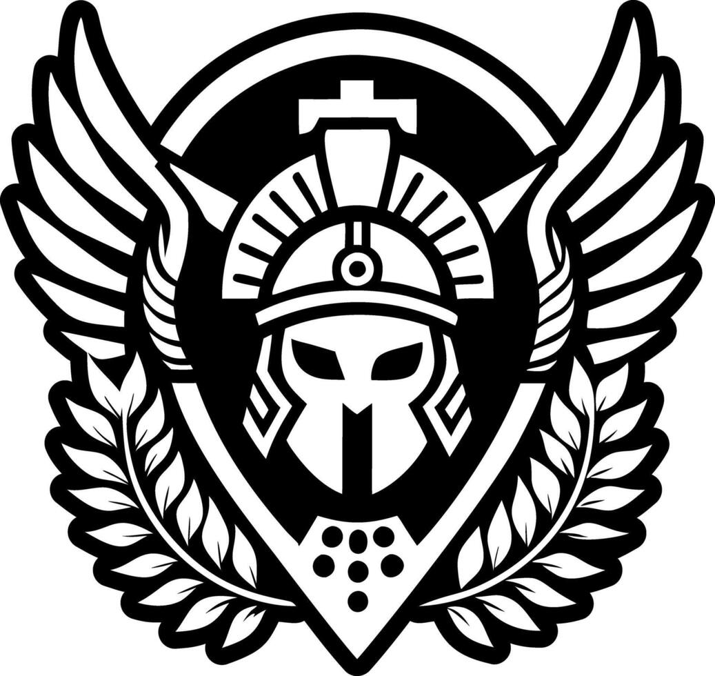 A filled style icon of legionary tattoo vector