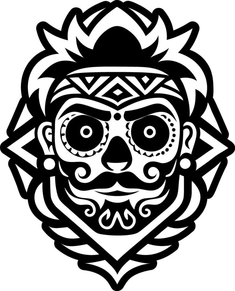 A glyph style icon of hispanic mask symbol vector