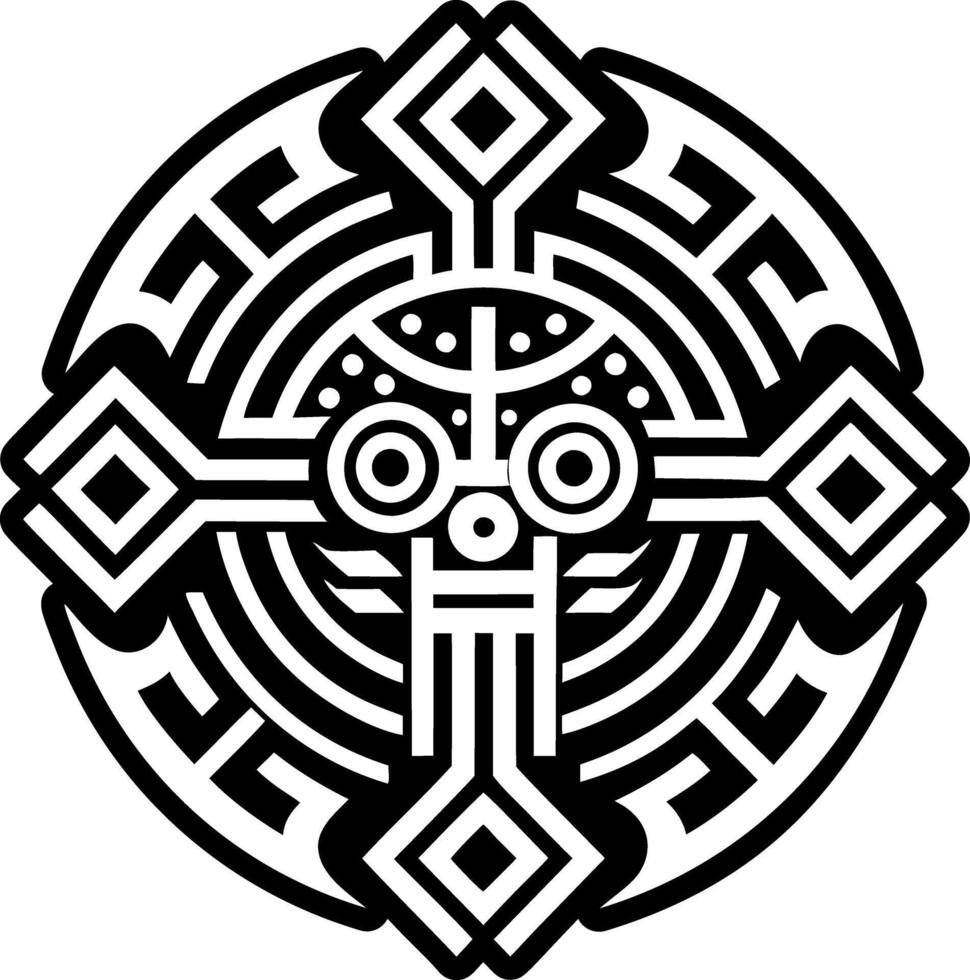 A solid style icon of peru artwork symbol vector