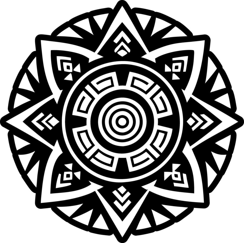 A filled style icon of hopi tribe tattoo vector