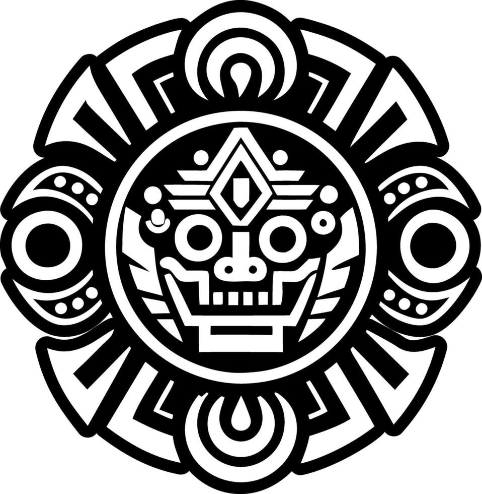 A glyph style icon of intihuatana symbol vector