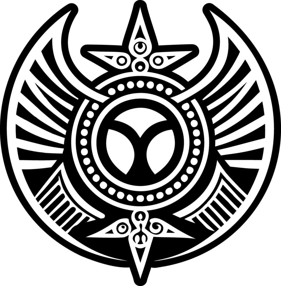 A filled style icon of launa deity symbol vector