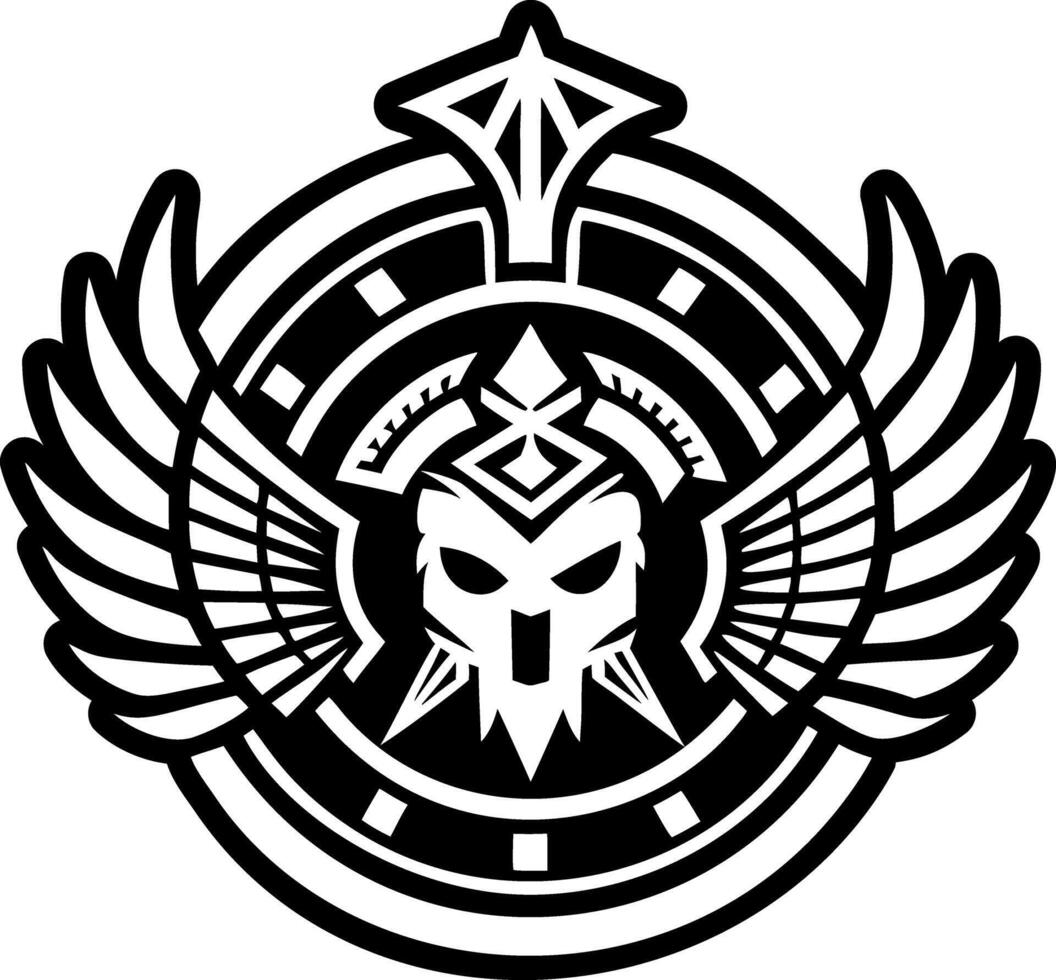 A solid style icon of legionary helmet symbol vector