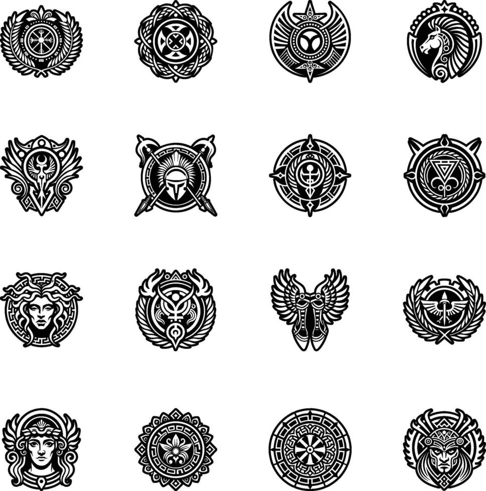 A filled style icon of auxilia symbol tattoo vector