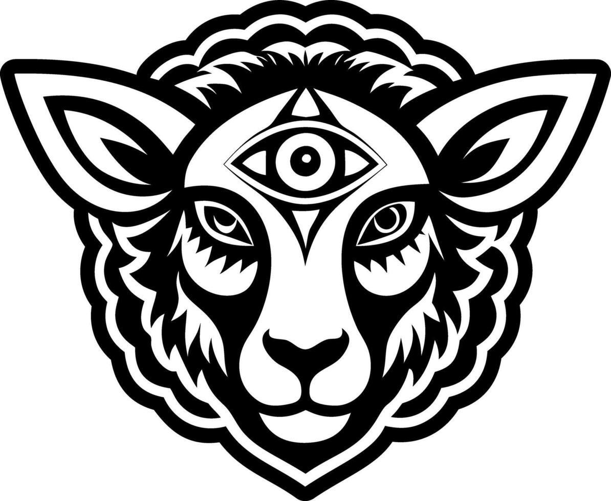 A glyph style icon of lamb symbol vector