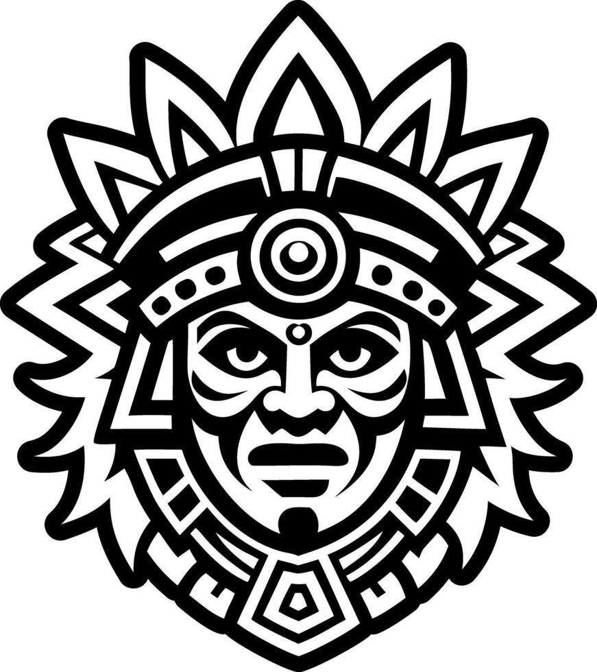A filled style of shaman symbol vector