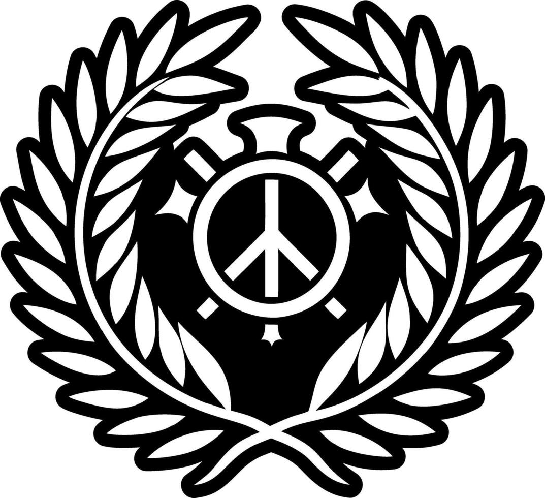 A solid style icon of wreath tattoo vector